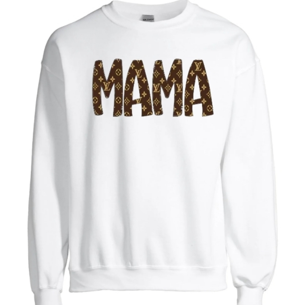 White Designer Logo Sweatshirt